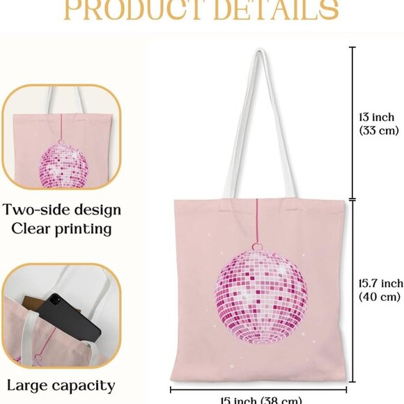 Brand New Poppy Pink Tote Bag 16x13x26 Reusable Gift - Picture 6 of 6